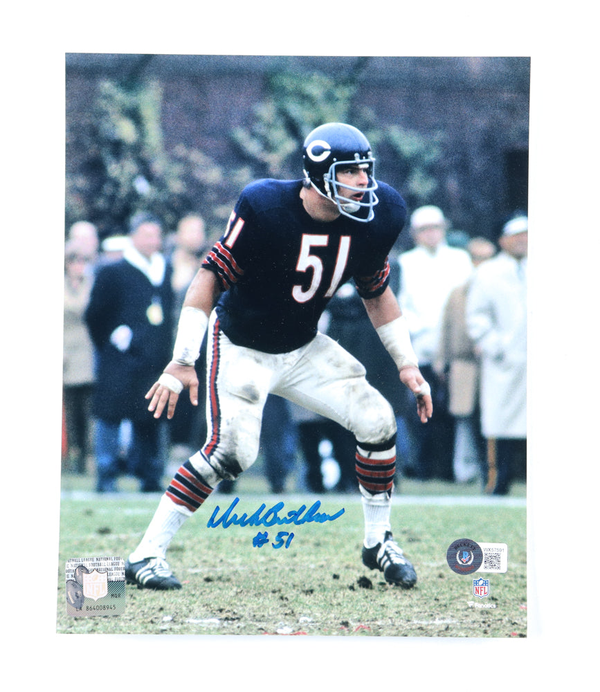 Dick Butkus Signed Bears 8x10 Photo (Beckett)
