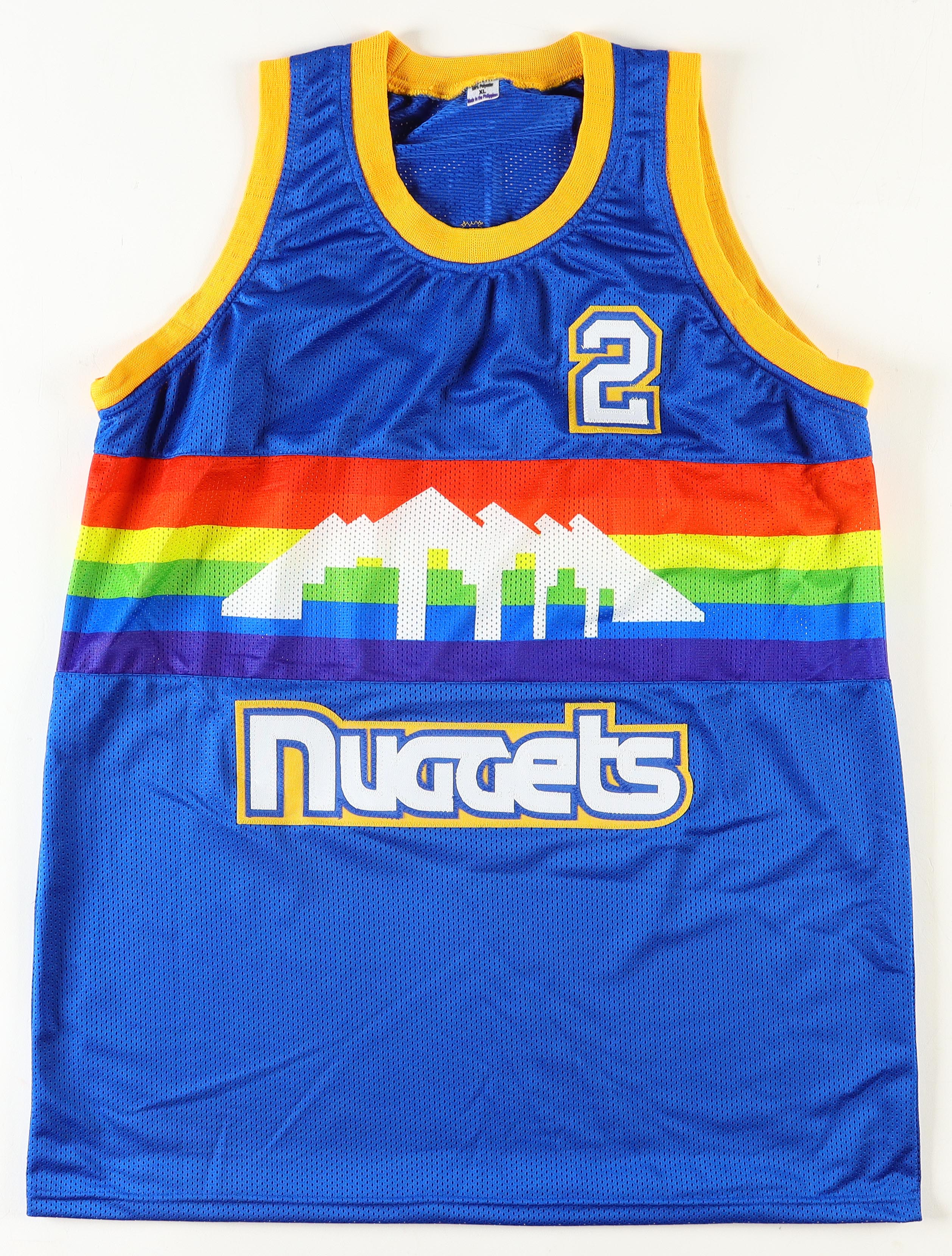 Alex English Signed Jersey Inscribed "HOF 97" (JSA)