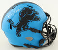 Barry Sanders Signed Lions Full-Size Rave Alternate Speed Helmet (Schwartz)