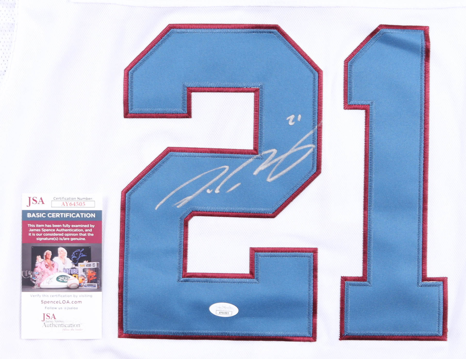 Peter Forsberg Signed Jersey (JSA)